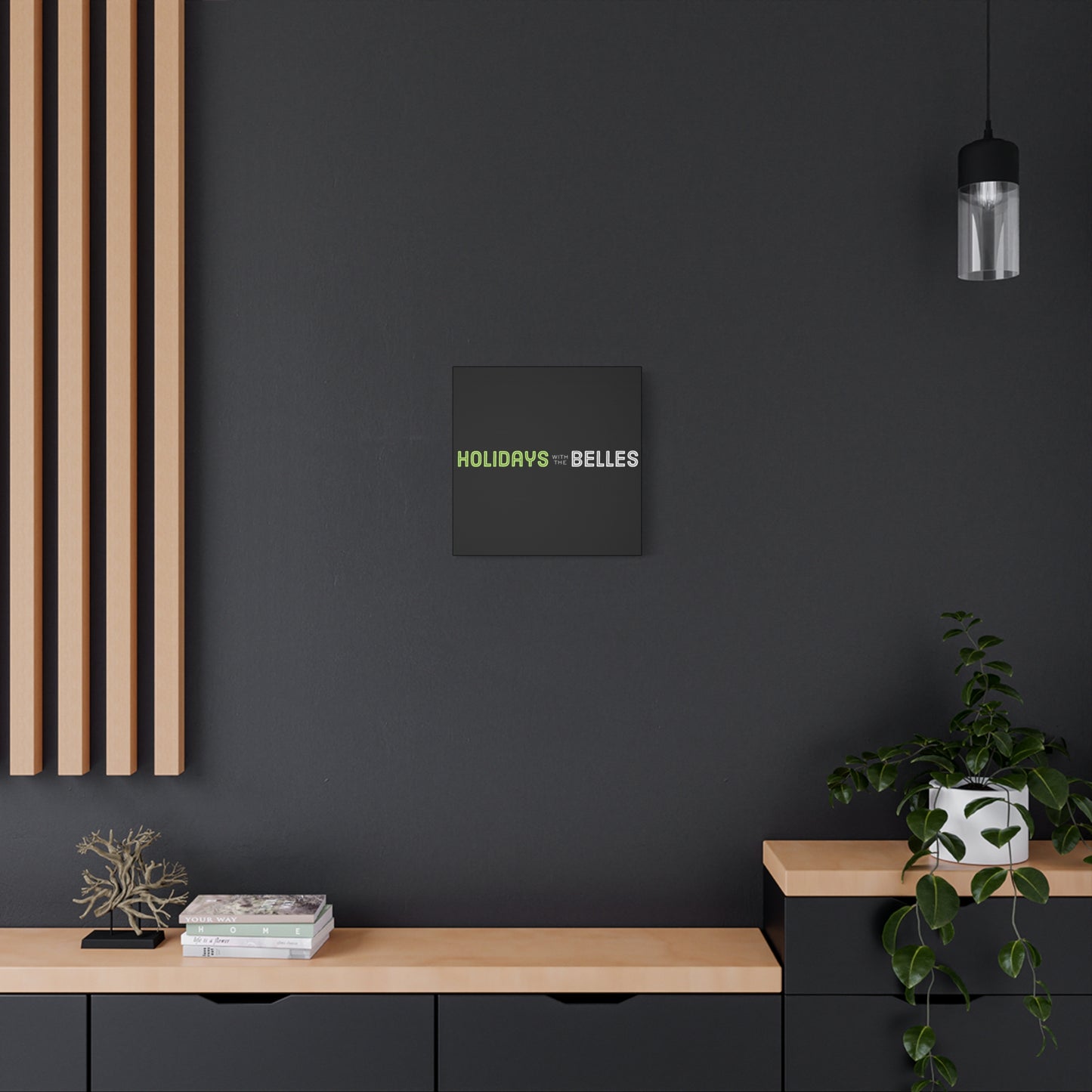 Holidays with the Belles Canvas - Black