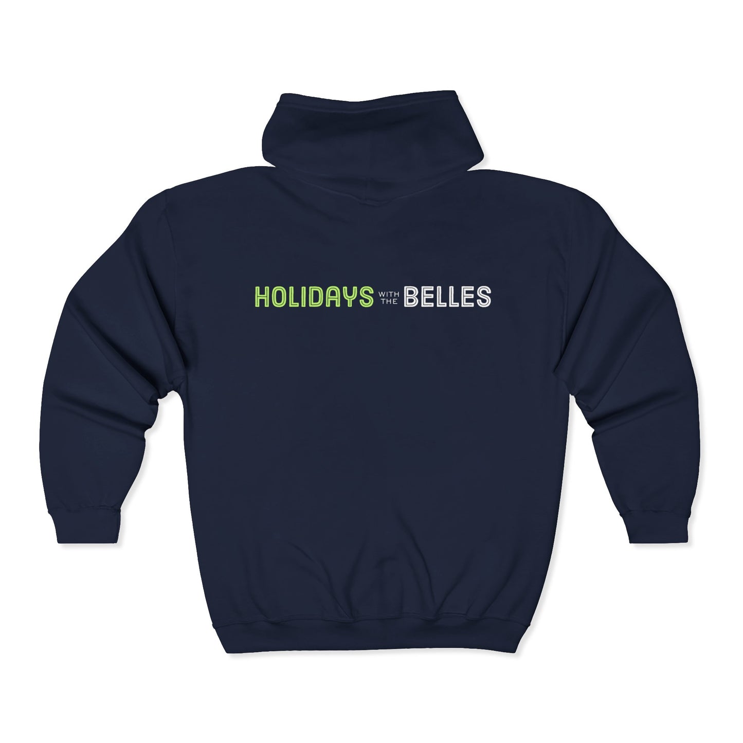 Holidays with the Belles Zip Hoodie - Cozy Unisex Sweatshirt for Book Lovers