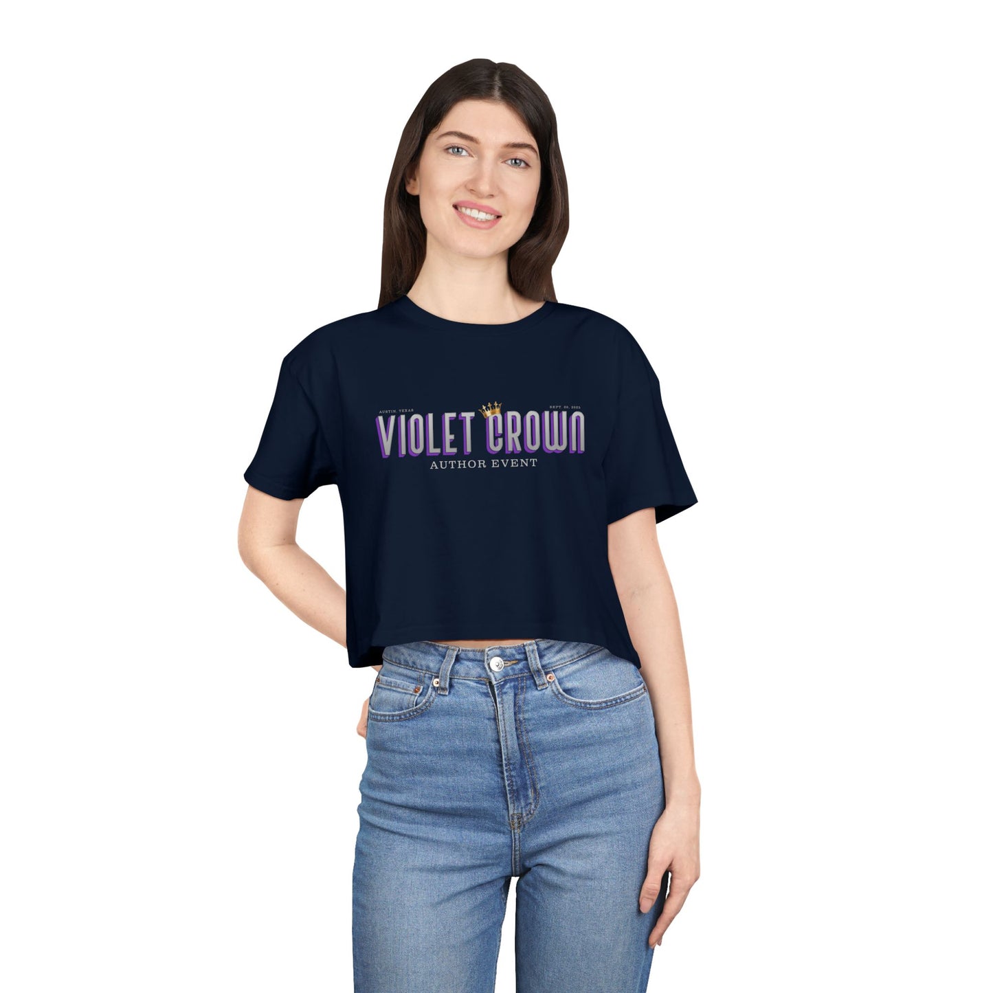 Violet Crown Author Event Women's Crop Tee