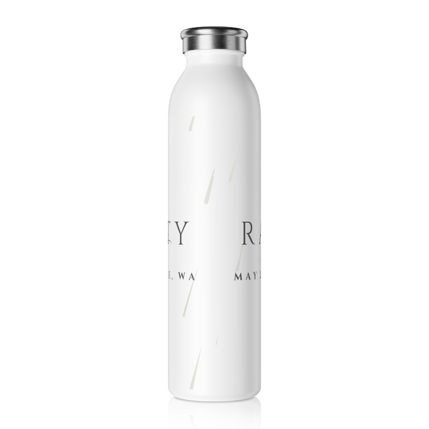 Rain City Author Event Slim Water Bottle