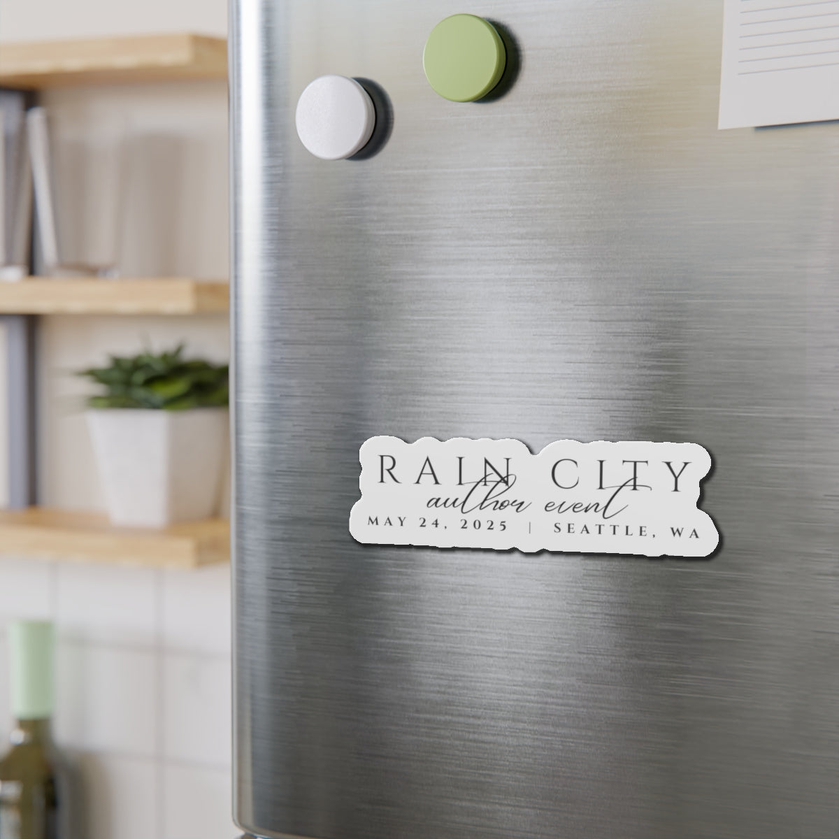 Rain City Author Event Die-Cut Magnets