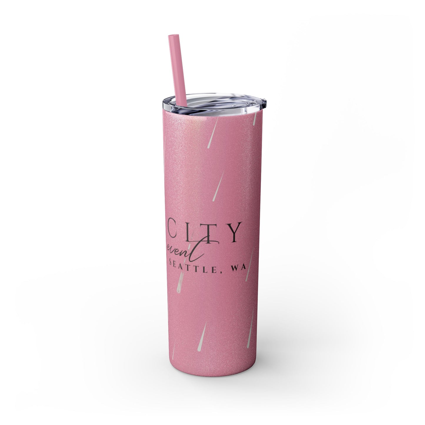Rain City Author Event Skinny Tumbler with Straw, 20oz Version 2