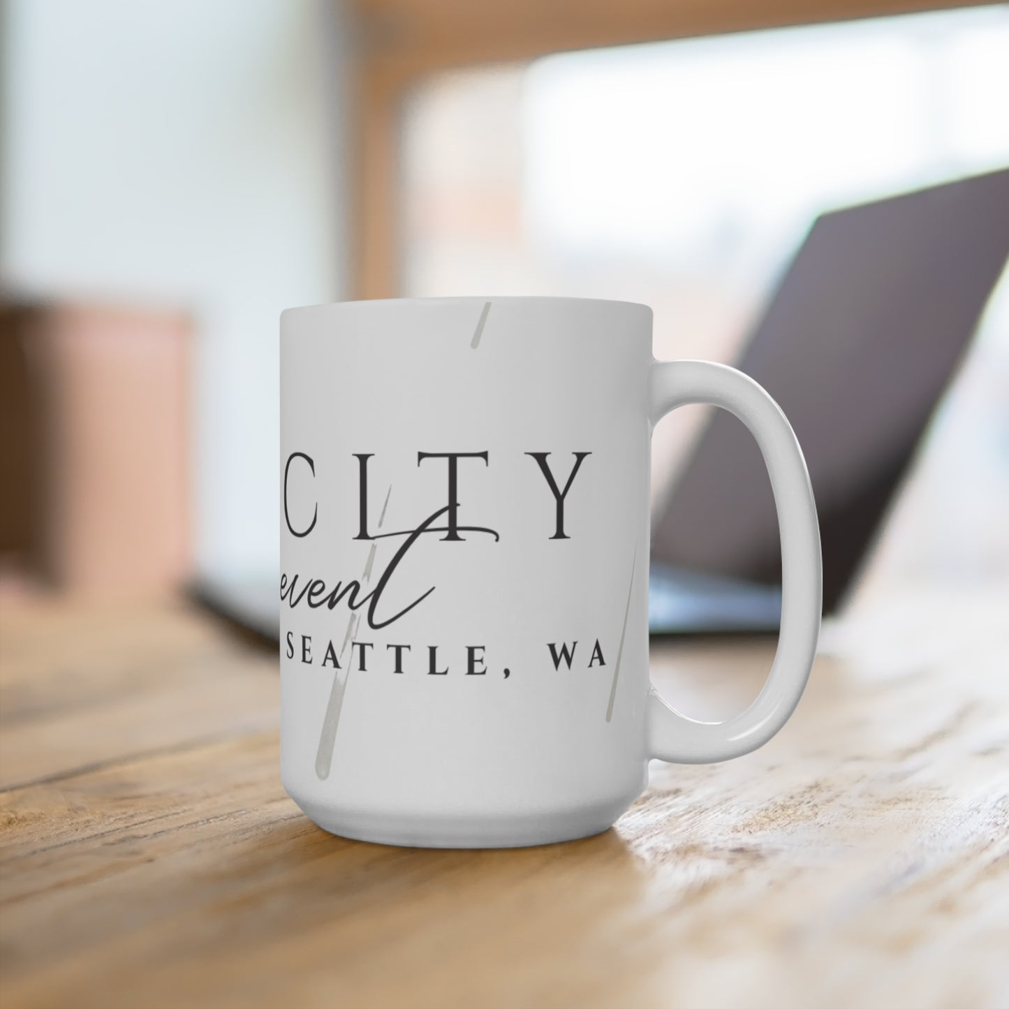 Rain City Author Event 15 oz Mug Version 2