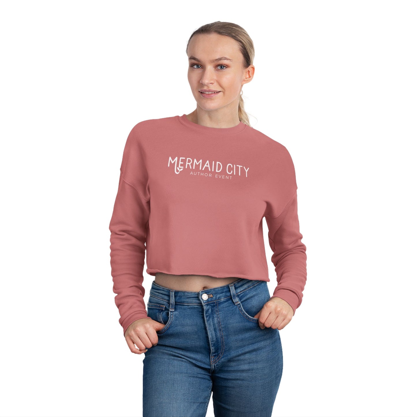 Mermaid City Author Event Cropped Sweatshirt