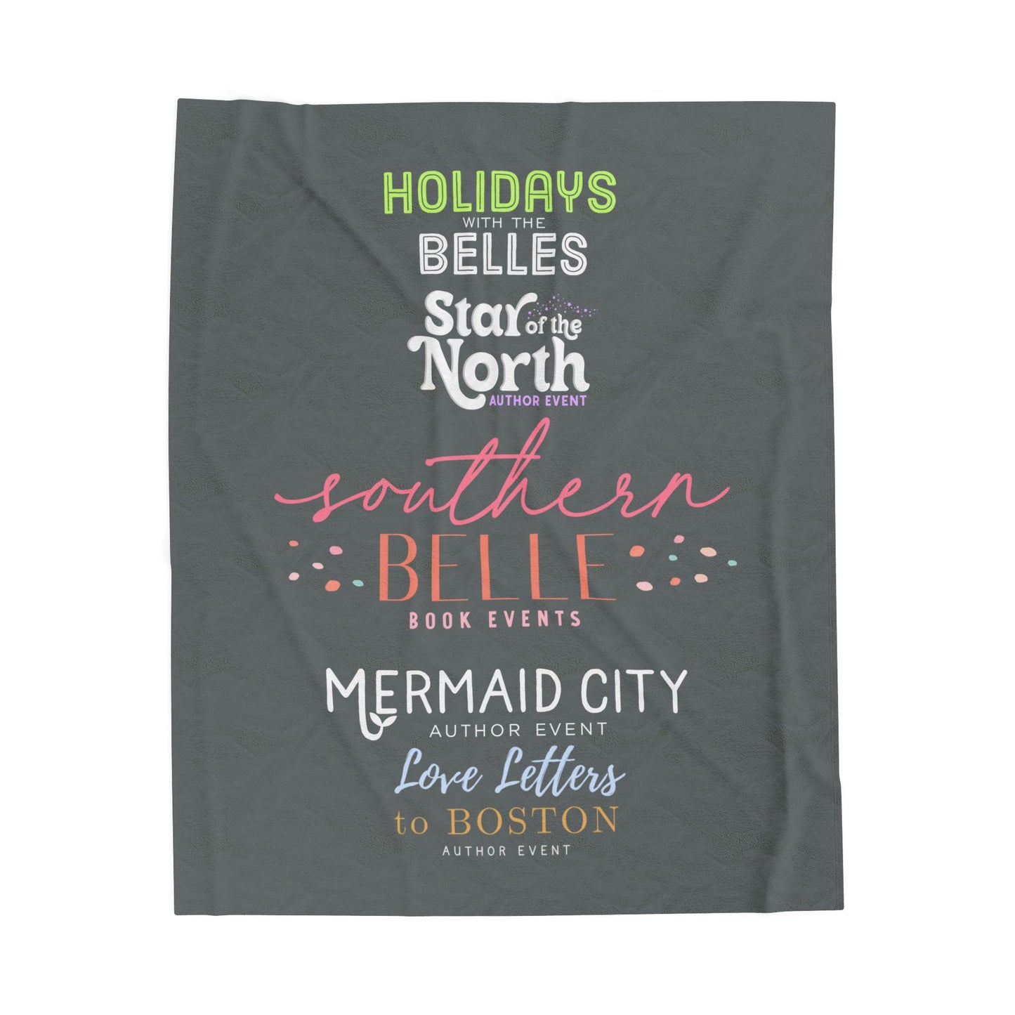 2026 Southern Belle Book Events Cozy Velveteen Plush Blanket