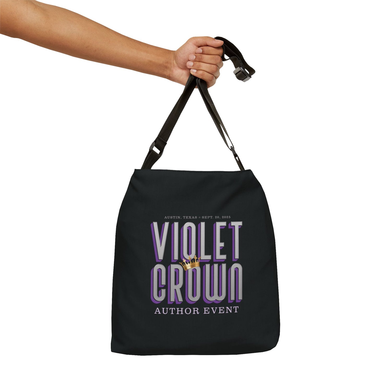 Violet Crown Author Event Adjustable Tote Bag