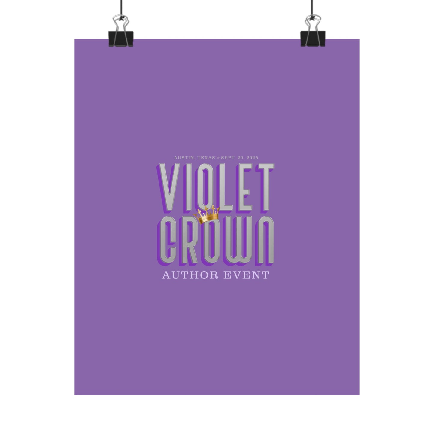 Violet Crown Author Event Matte Posters