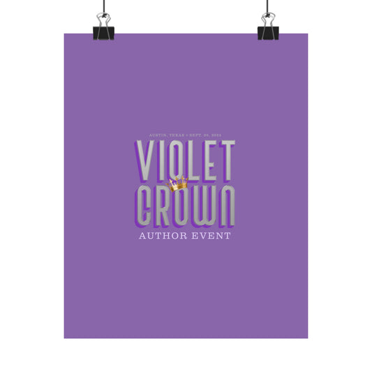 Violet Crown Author Event Matte Posters