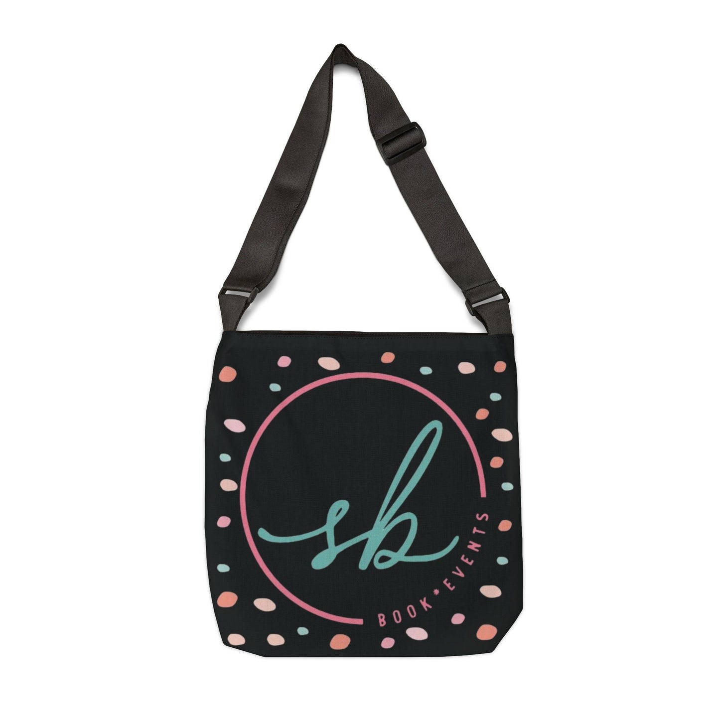 Southern Belle Book Events Adjustable Tote Bag in Black