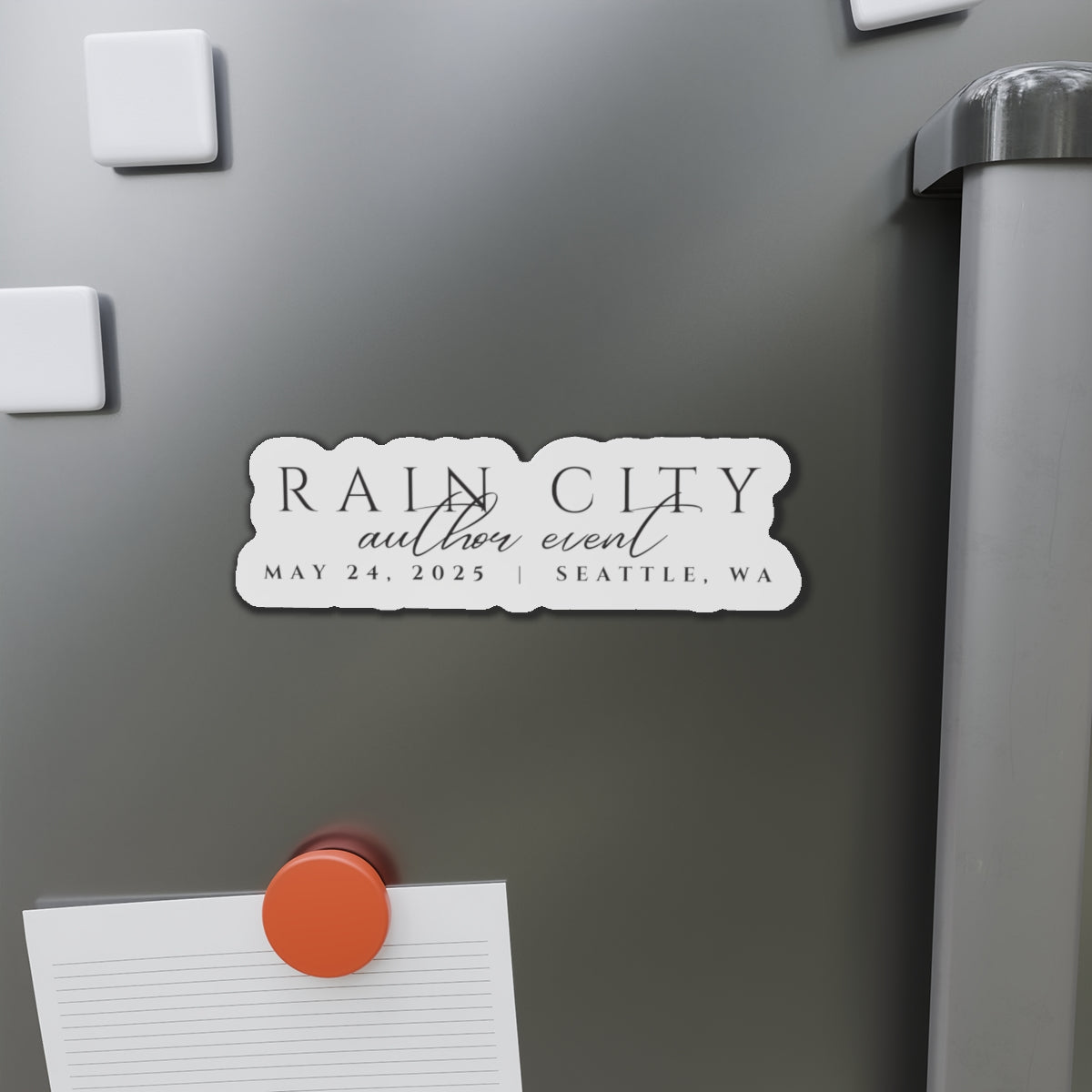 Rain City Author Event Die-Cut Magnets