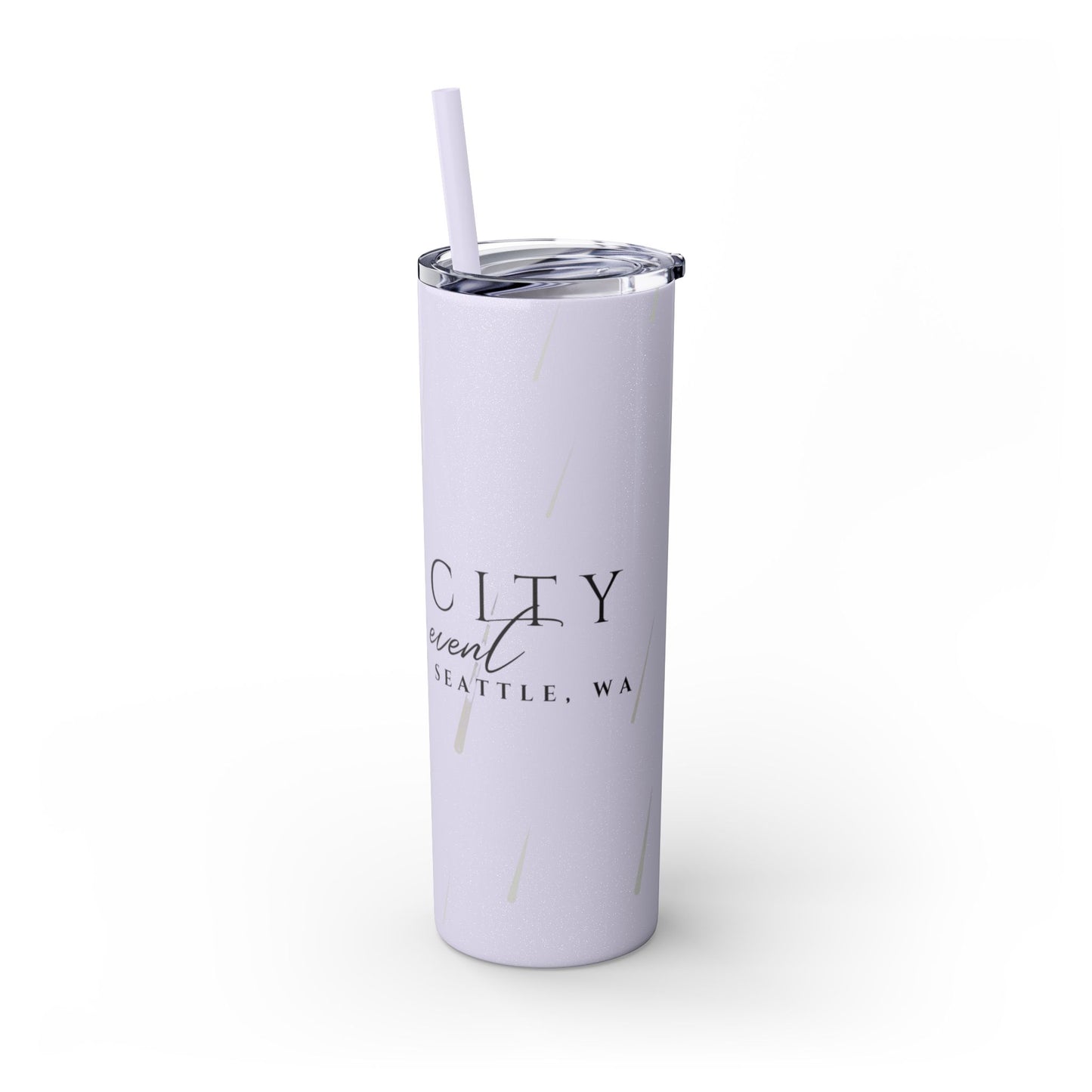 Rain City Author Event Skinny Tumbler with Straw, 20oz Version 2