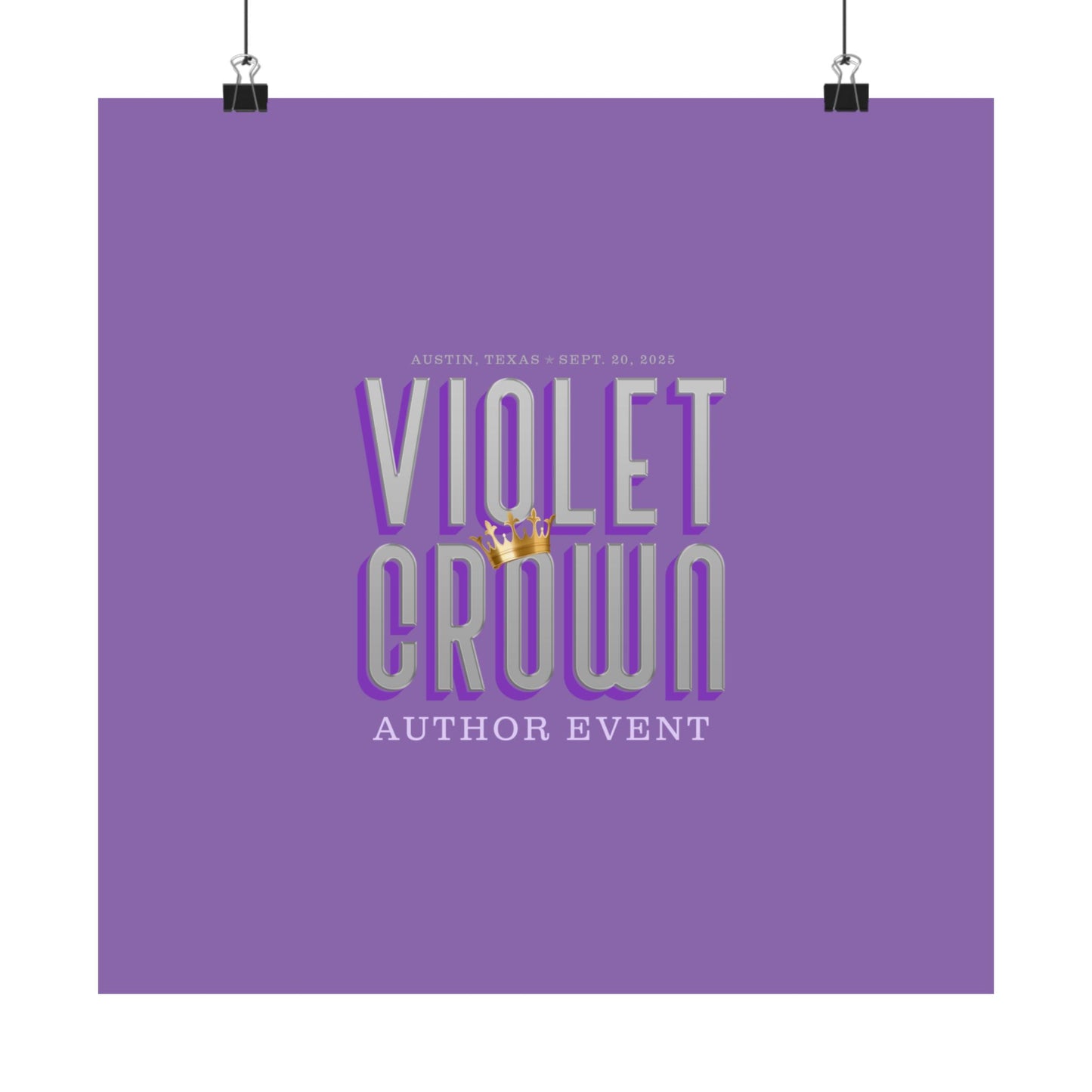 Violet Crown Author Event Matte Posters