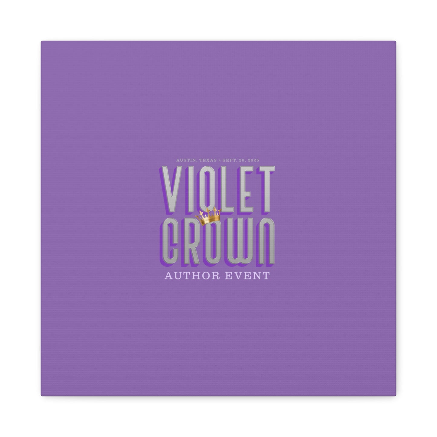 Violet Crown Author Event Canvas