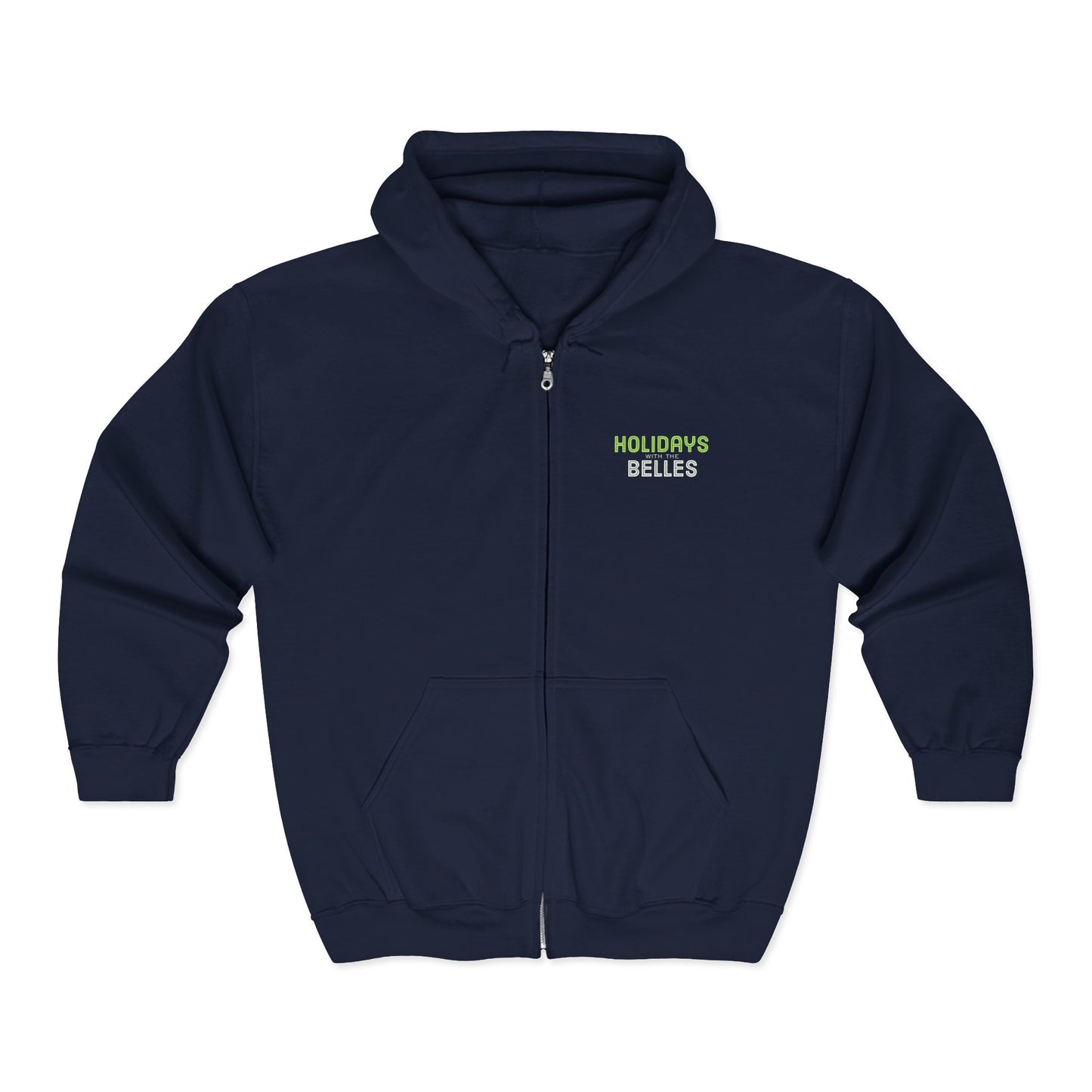 Holidays with the Belles Zip Hoodie - Cozy Unisex Sweatshirt for Book Lovers
