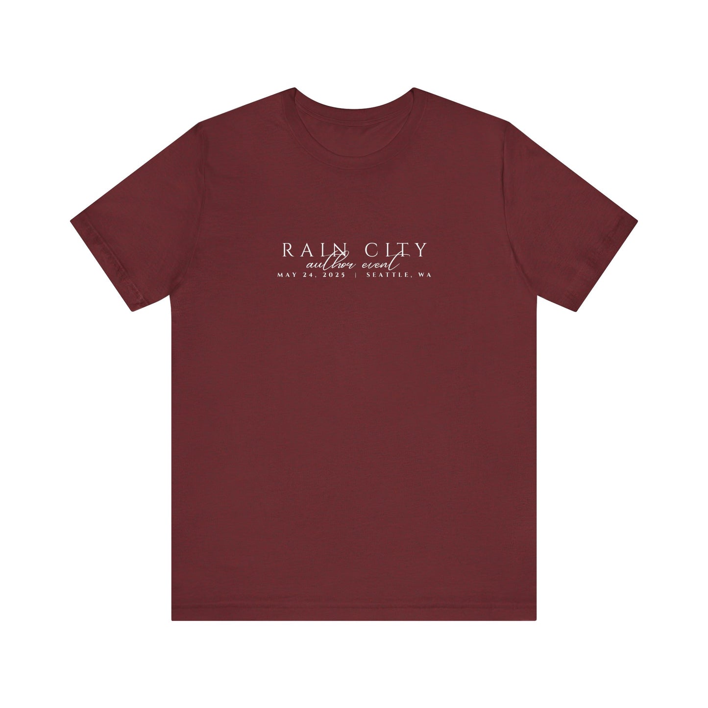 Rain City Author Event Unisex Jersey Tee Version 2