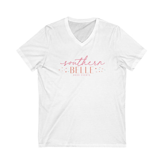 Southern Belle Book Events Unisex Jersey Short Sleeve V-Neck Tee