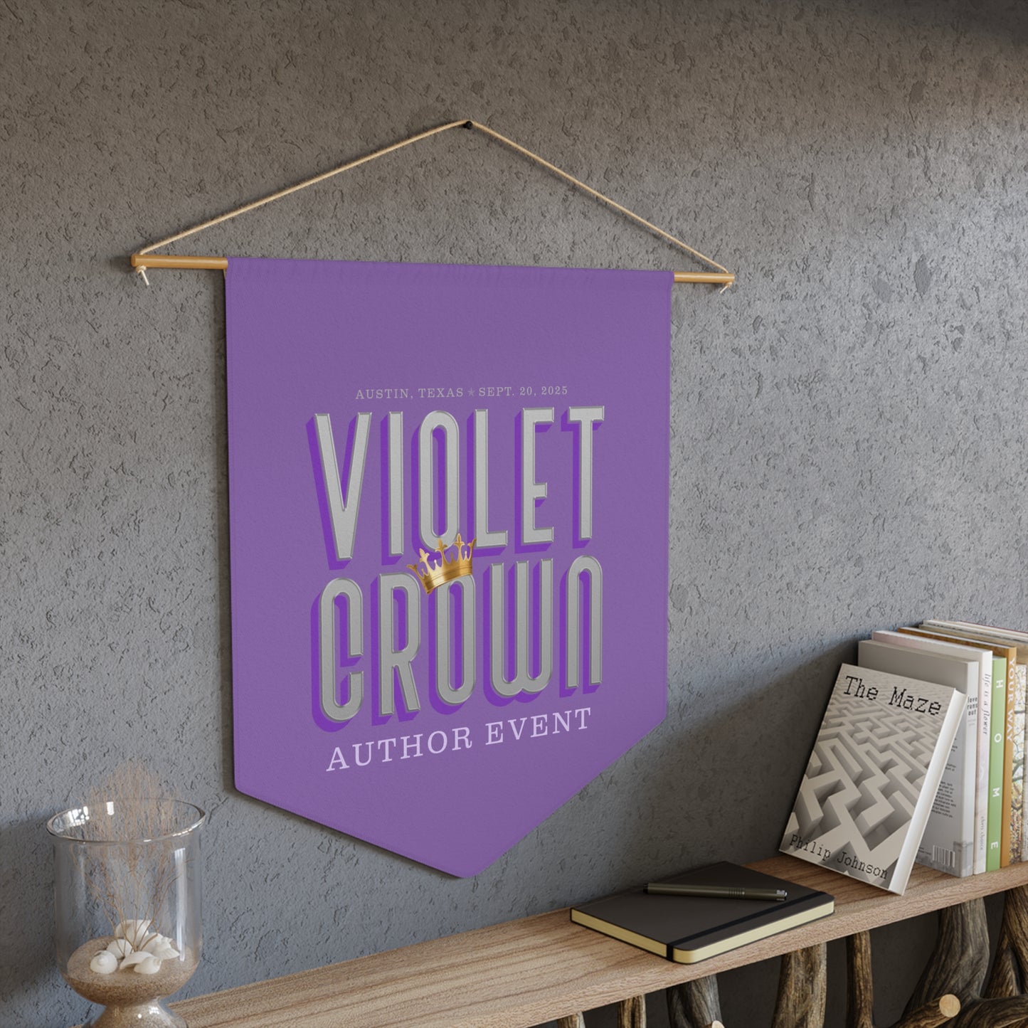 Violet Crown Author Event Pennant