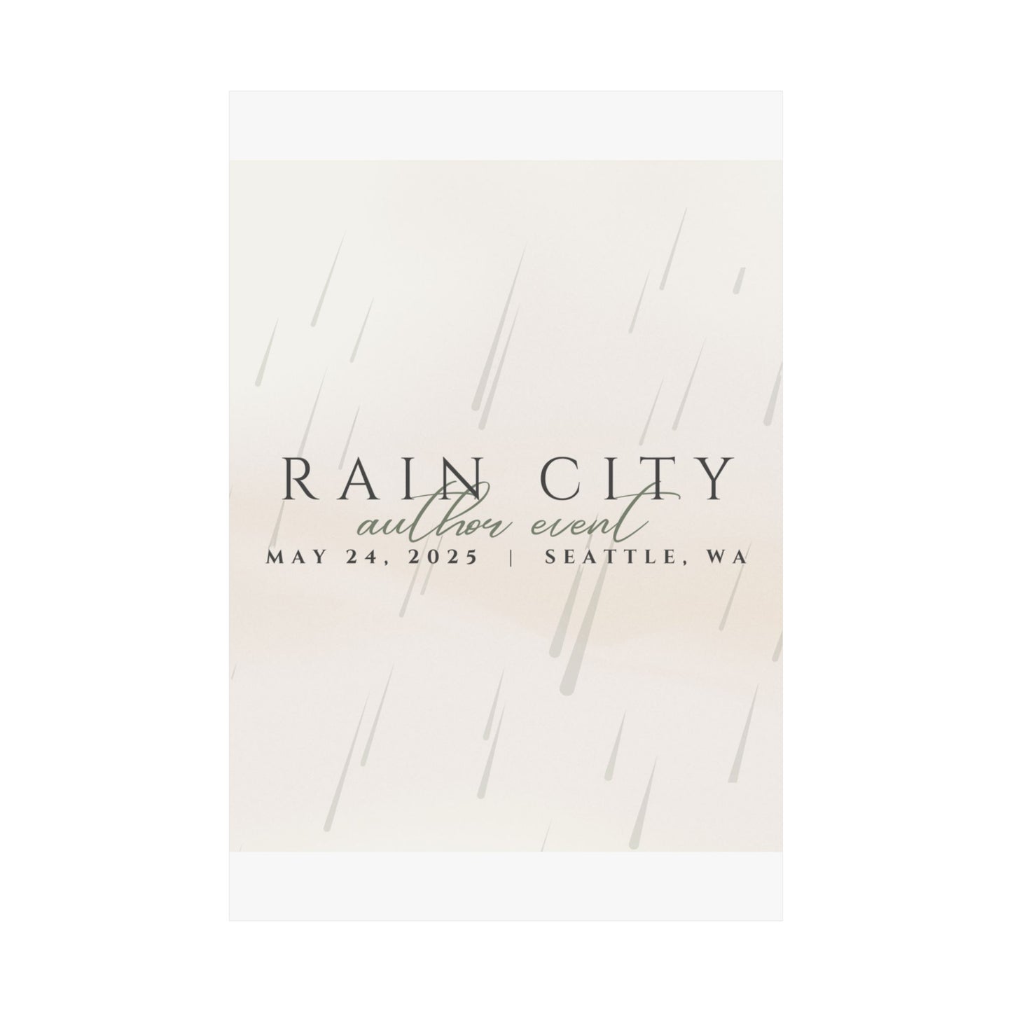 Rain City Author Event Matte Posters