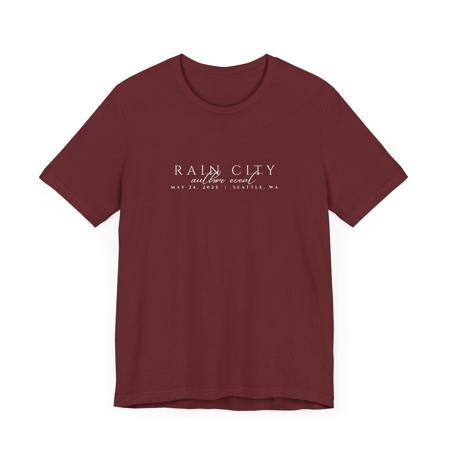 Rain City Author Event Unisex Jersey Tee Version 2