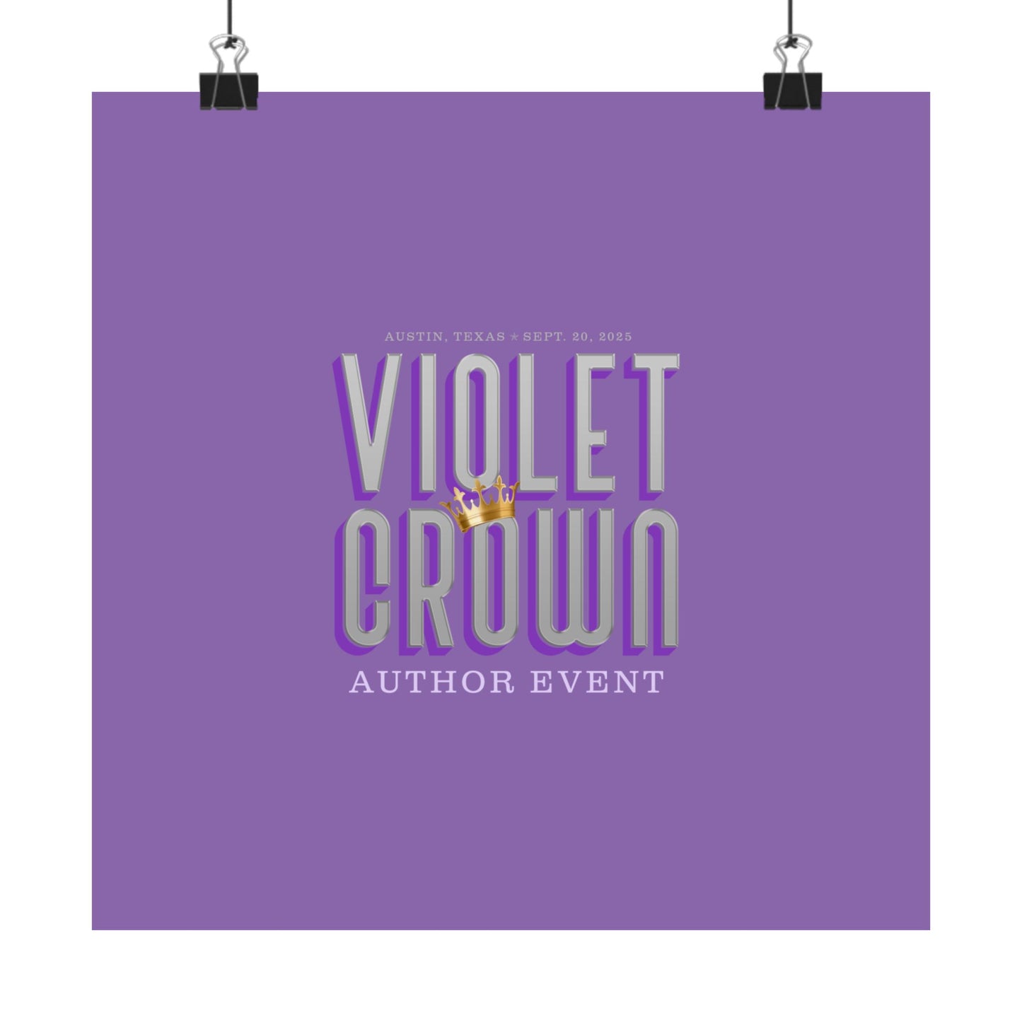 Violet Crown Author Event Matte Posters