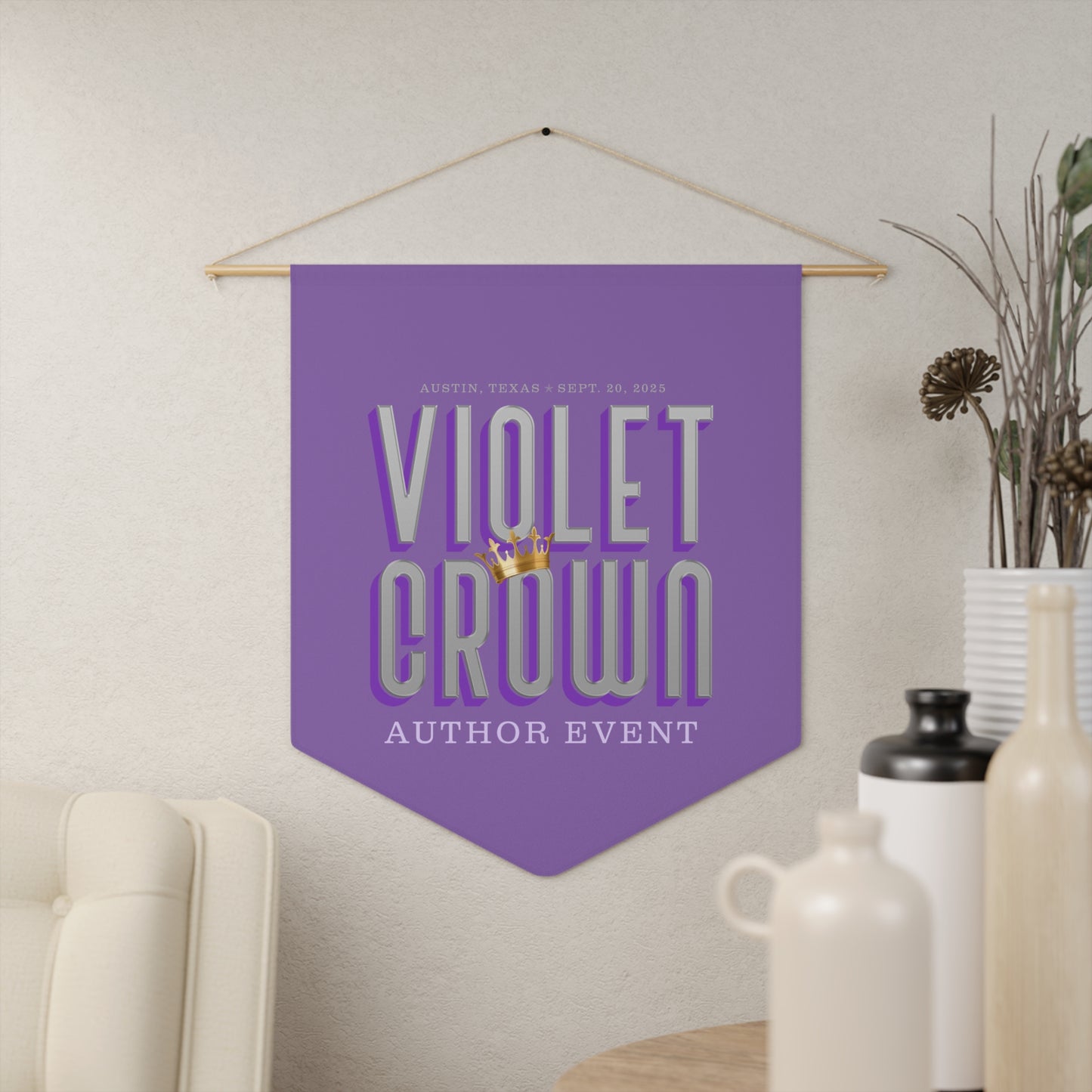 Violet Crown Author Event Pennant
