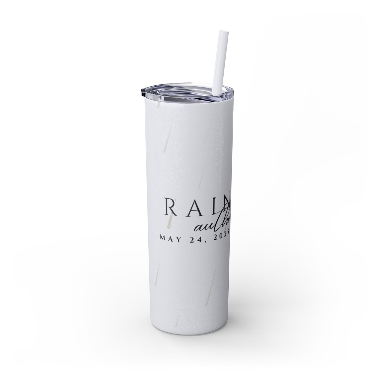 Rain City Author Event Skinny Tumbler with Straw, 20oz Version 2