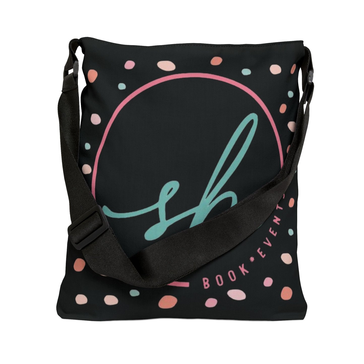 Southern Belle Book Events Adjustable Tote Bag in Black