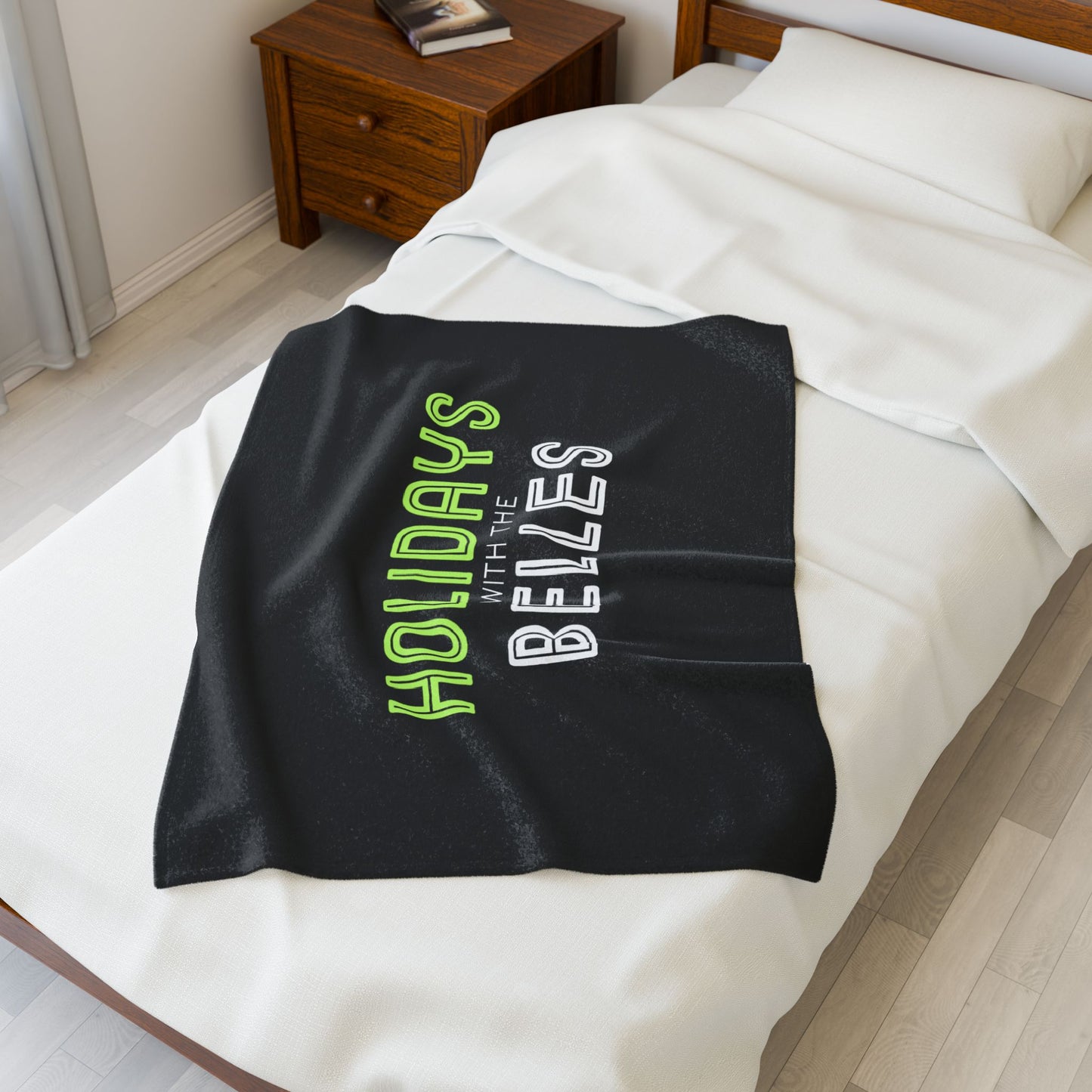 Holidays with the Belles Cozy Velveteen Plush Blanket