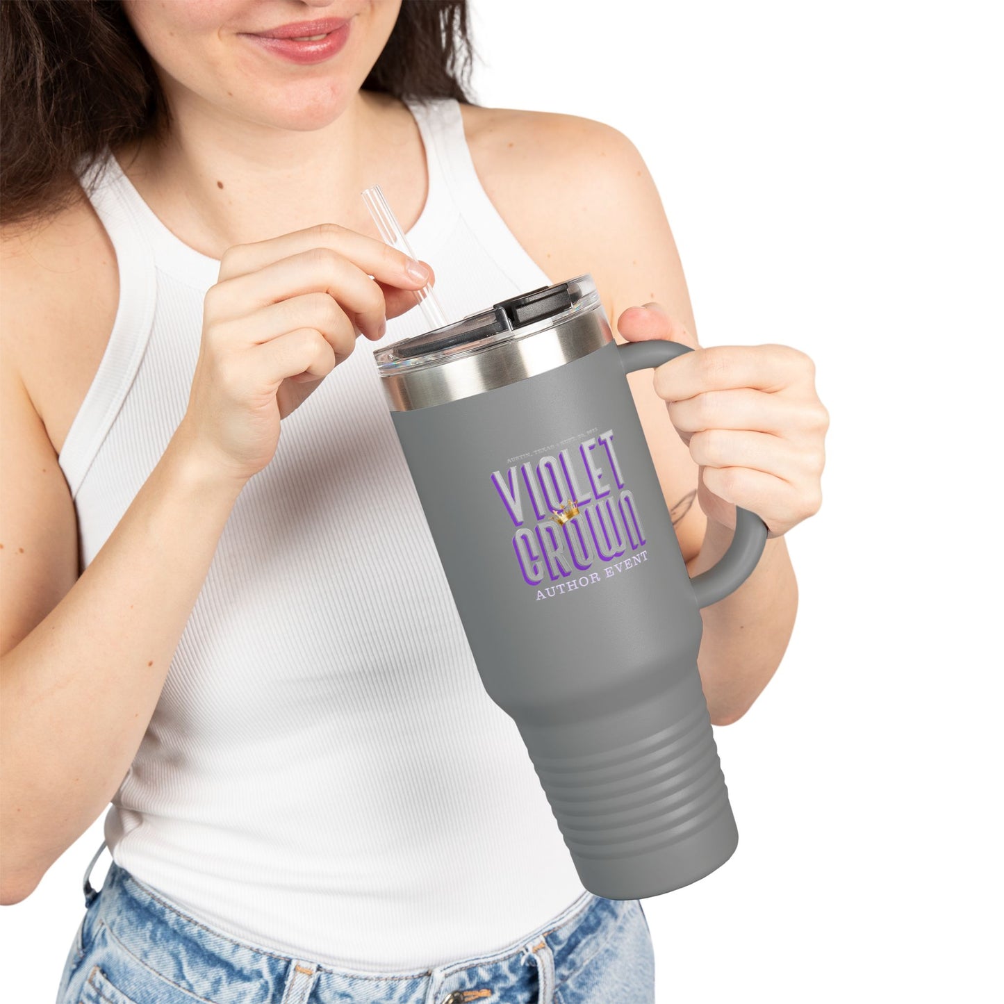 Violet Crown Author Event Insulated Travel Mug, 40oz