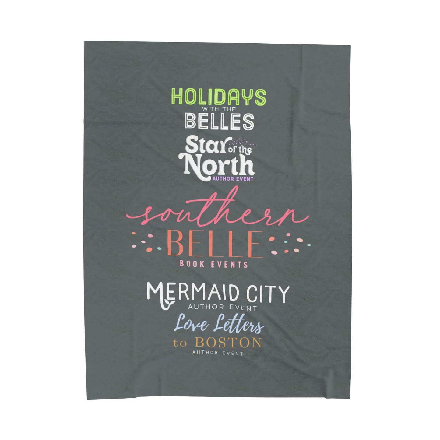 2026 Southern Belle Book Events Cozy Velveteen Plush Blanket