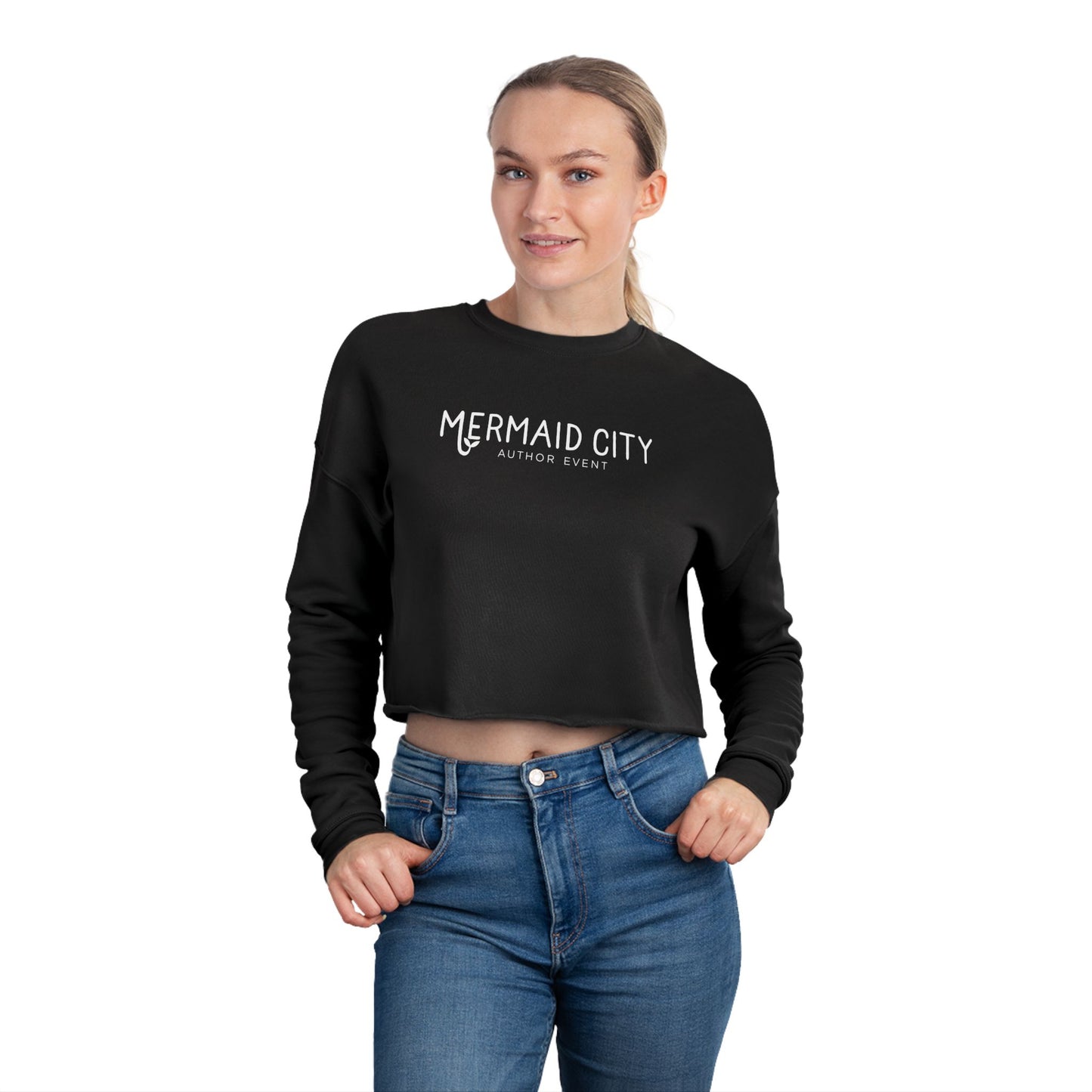 Mermaid City Author Event Cropped Sweatshirt