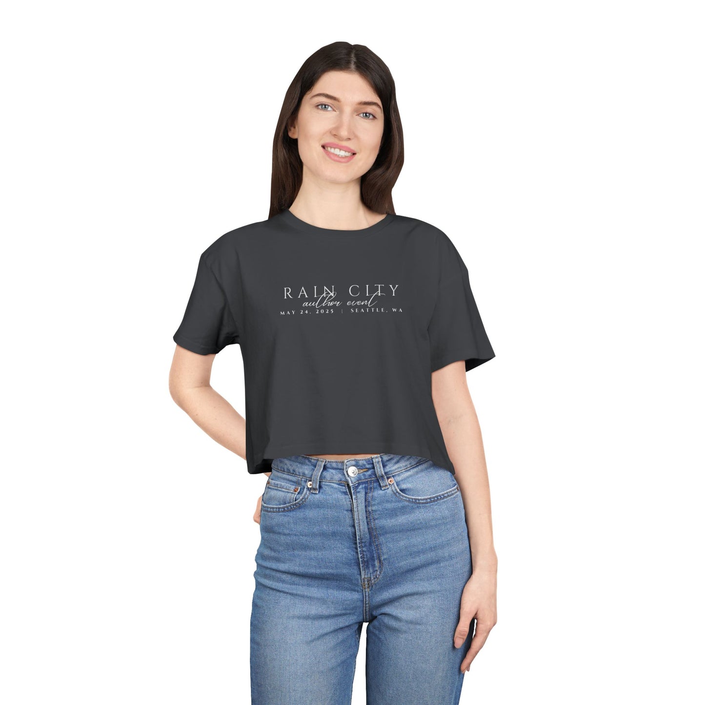 Rain City Author Event Women's Crop Tee