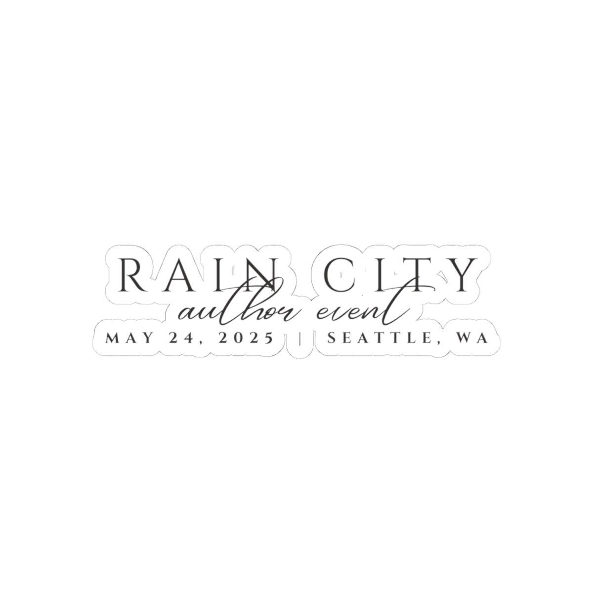 Rain City Author Event Stickers