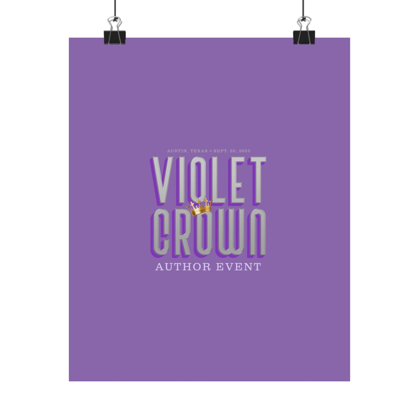 Violet Crown Author Event Matte Posters