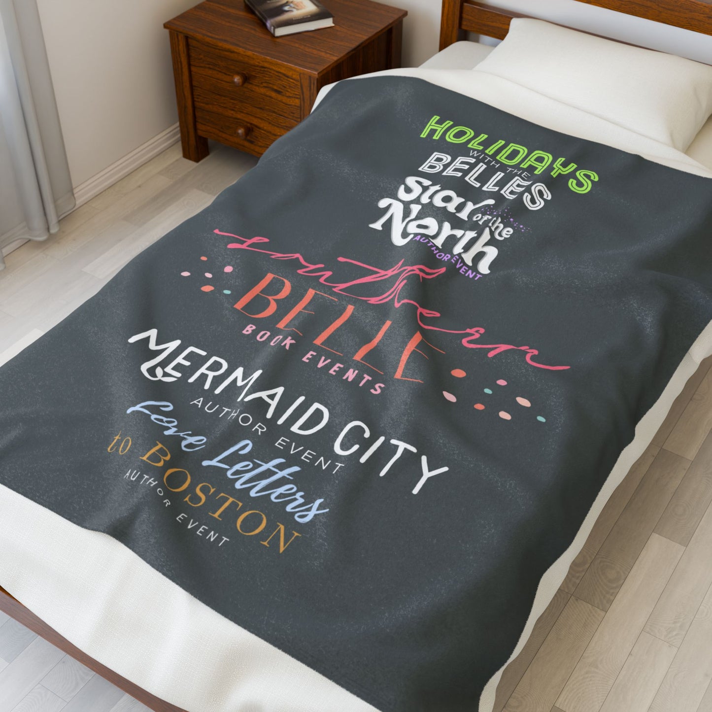 2026 Southern Belle Book Events Cozy Velveteen Plush Blanket