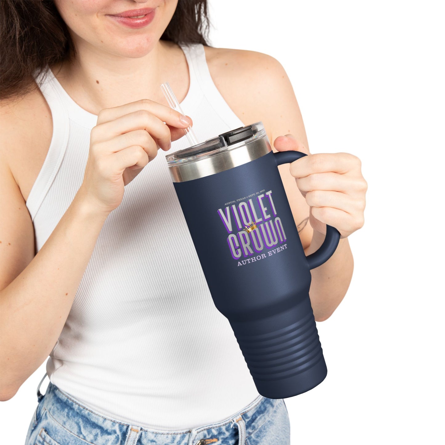 Violet Crown Author Event Insulated Travel Mug, 40oz