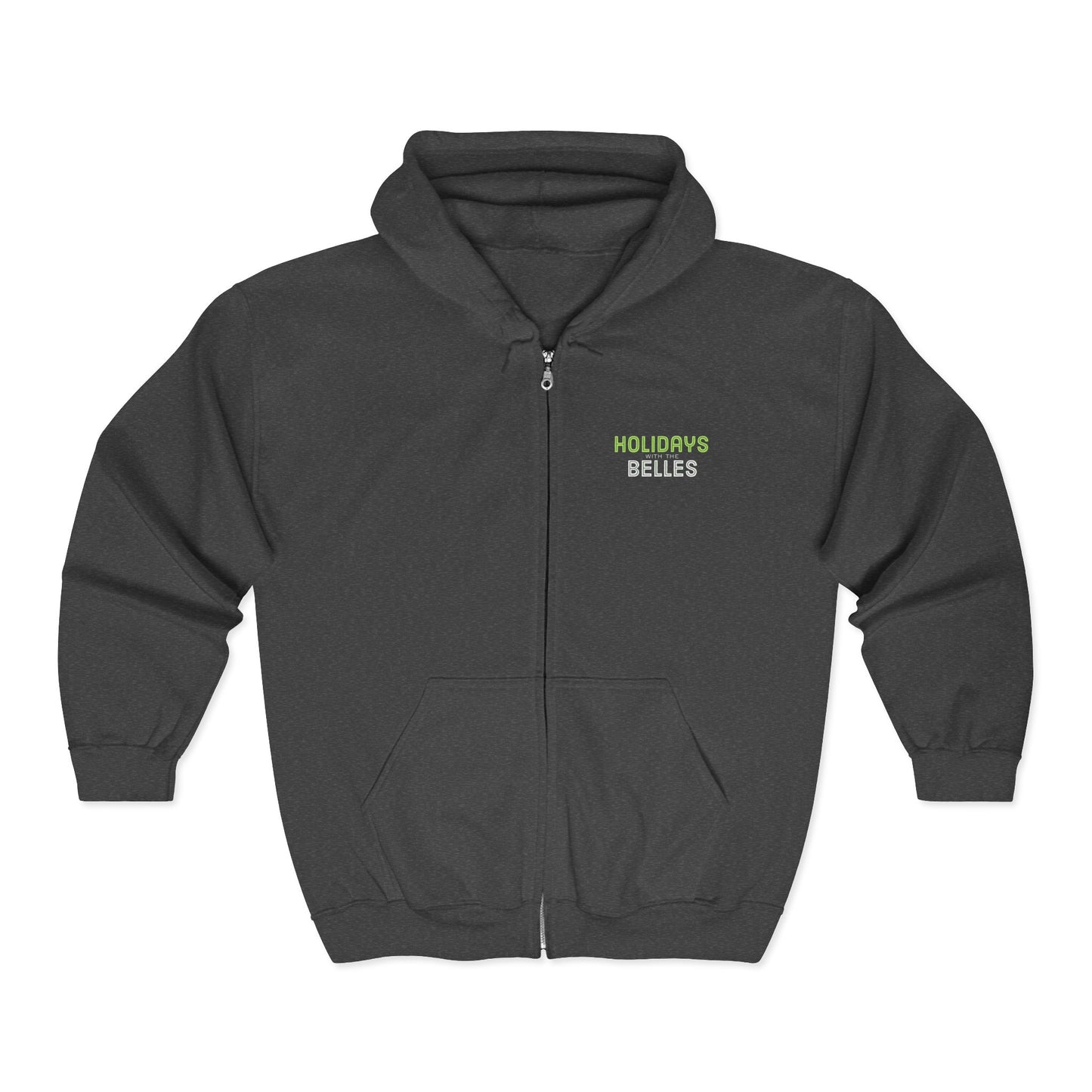 Holidays with the Belles Zip Hoodie - Cozy Unisex Sweatshirt for Book Lovers