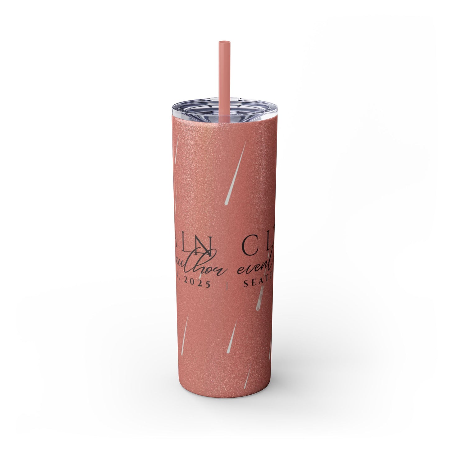 Rain City Author Event Skinny Tumbler with Straw, 20oz Version 2