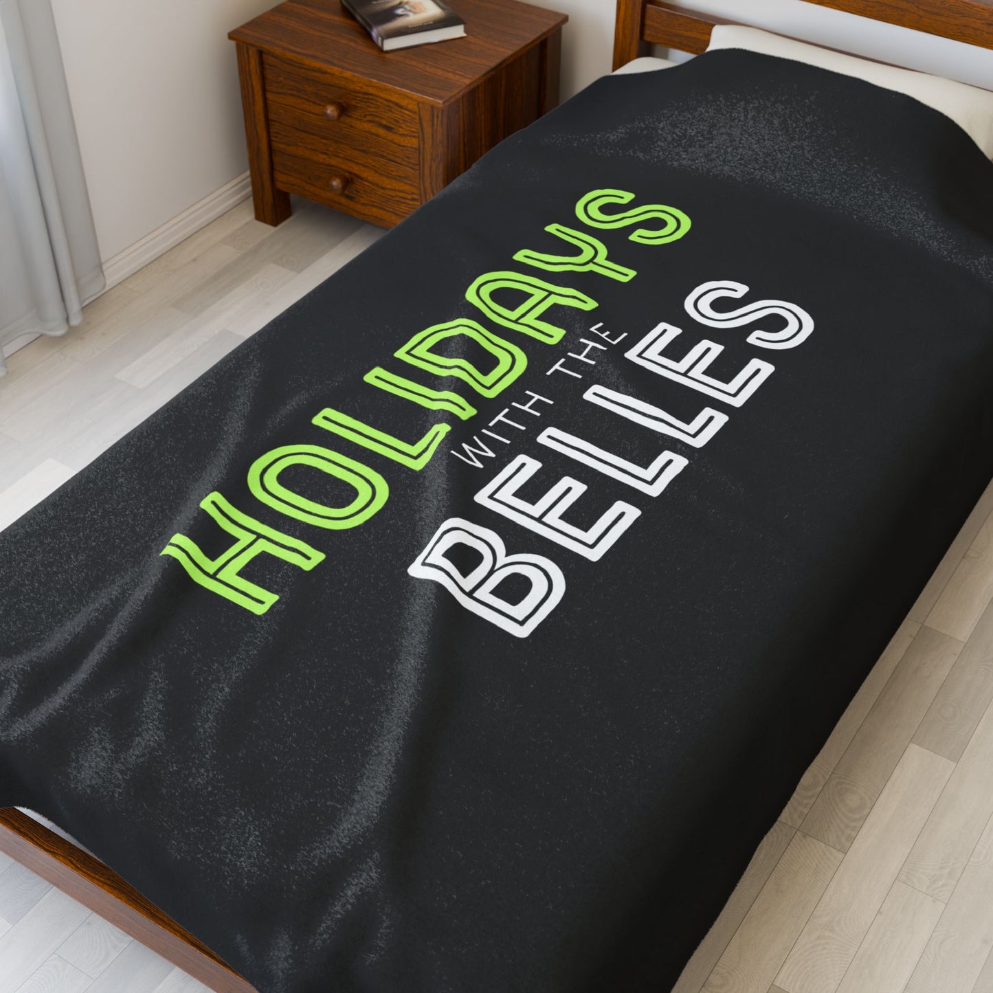 Holidays with the Belles Cozy Velveteen Plush Blanket
