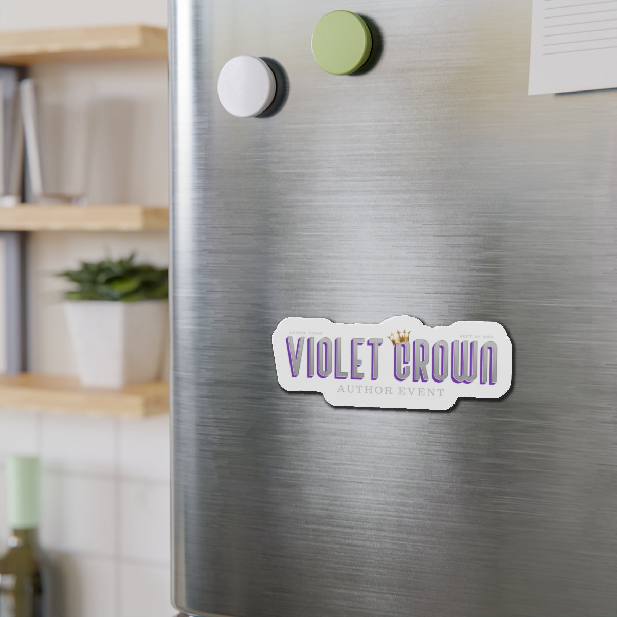 Violet Crown Author Event Die-Cut Magnets