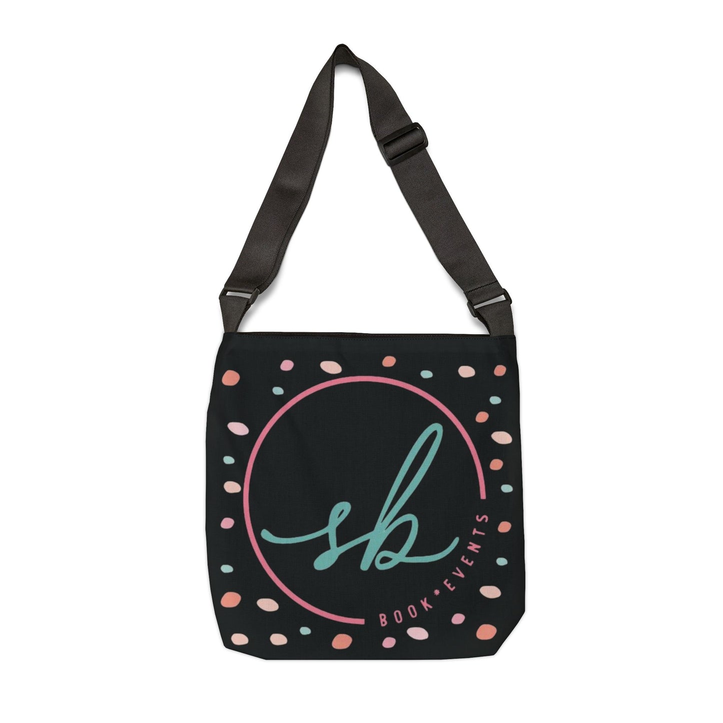 Southern Belle Book Events Adjustable Tote Bag in Black