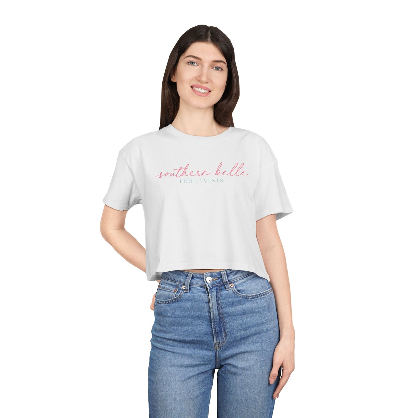 Southern Belle Book Events Women's Crop Tee