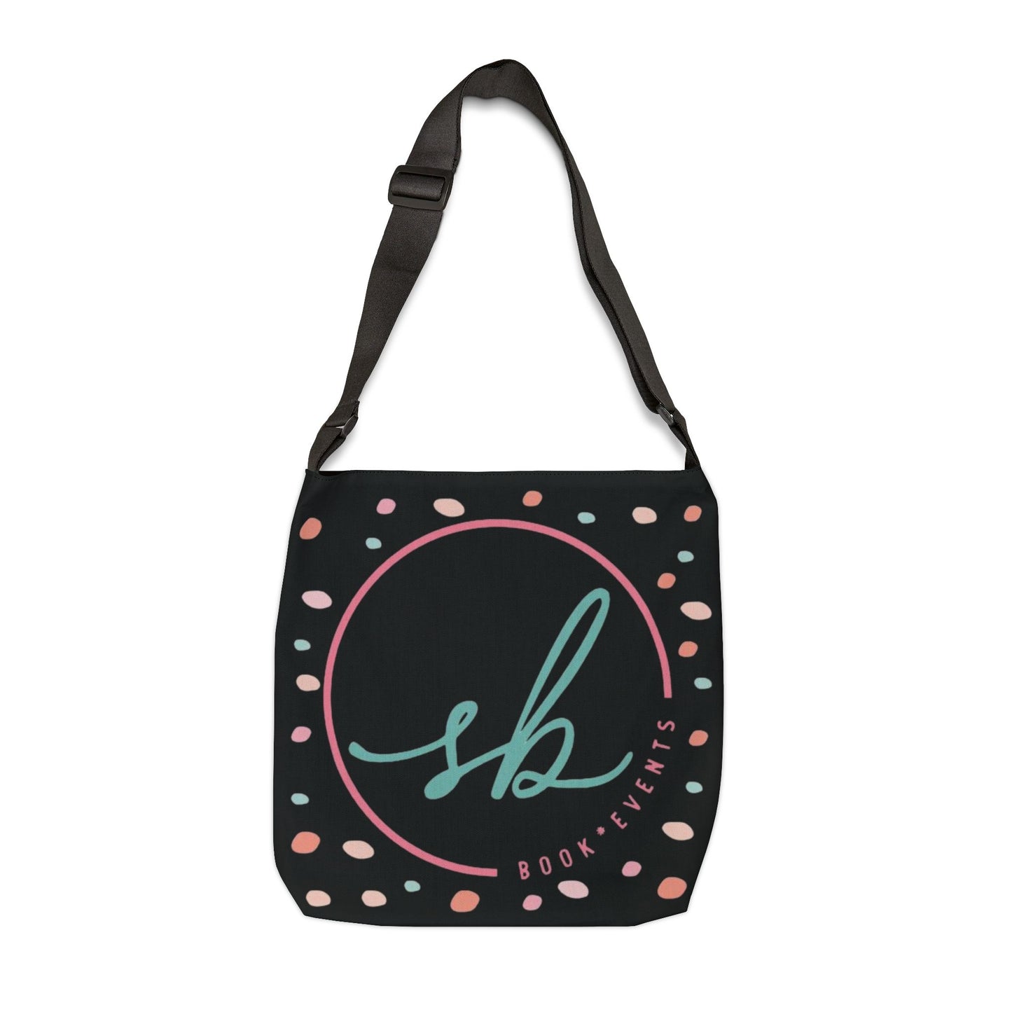 Southern Belle Book Events Adjustable Tote Bag in Black