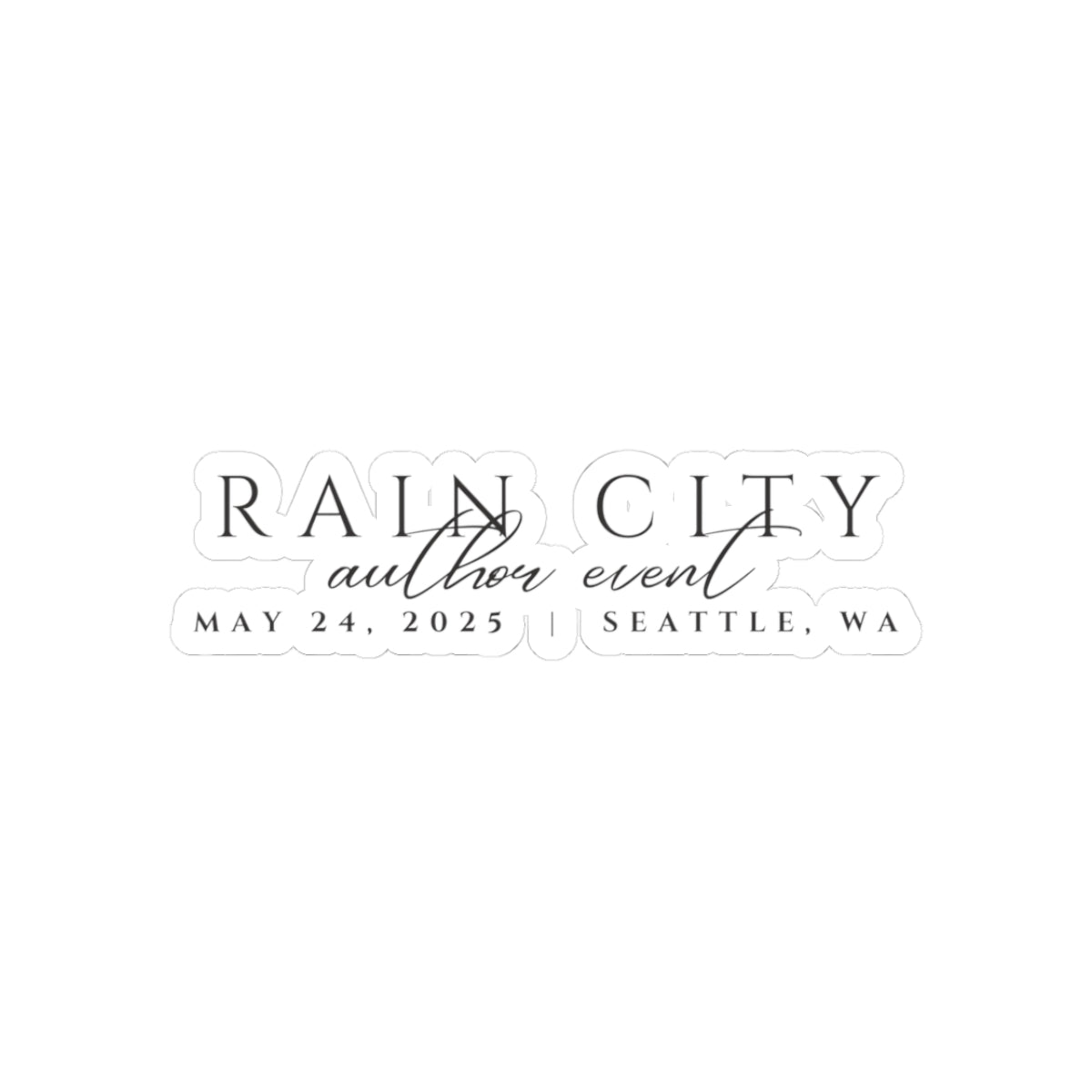 Rain City Author Event Stickers