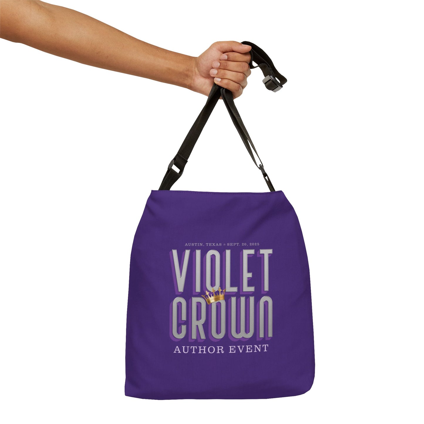 Violet Crown Author Event Adjustable Tote Bag
