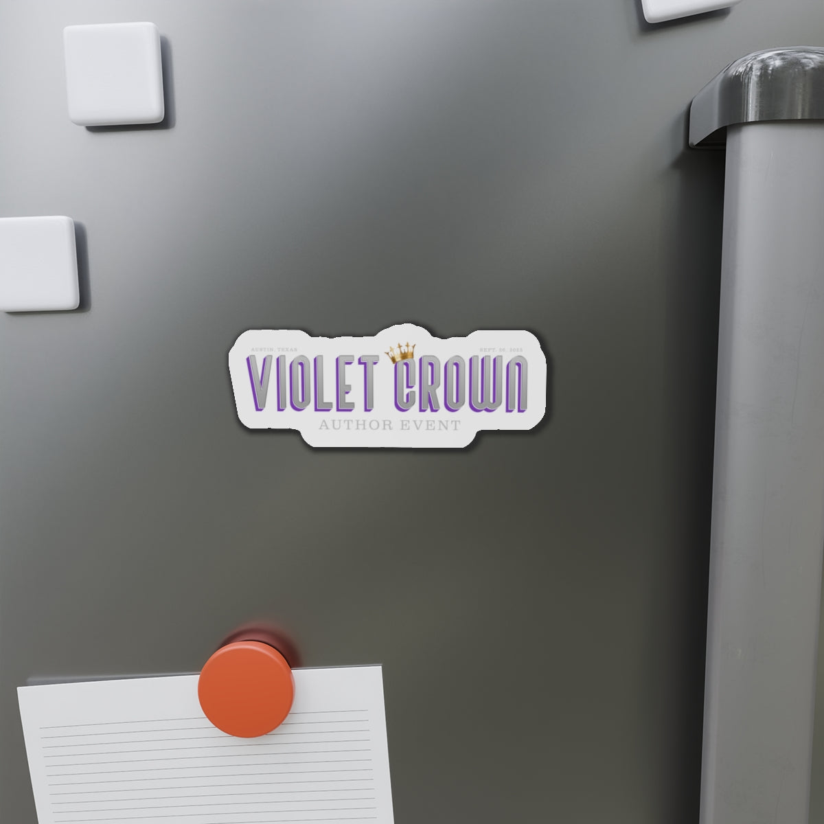 Violet Crown Author Event Die-Cut Magnets