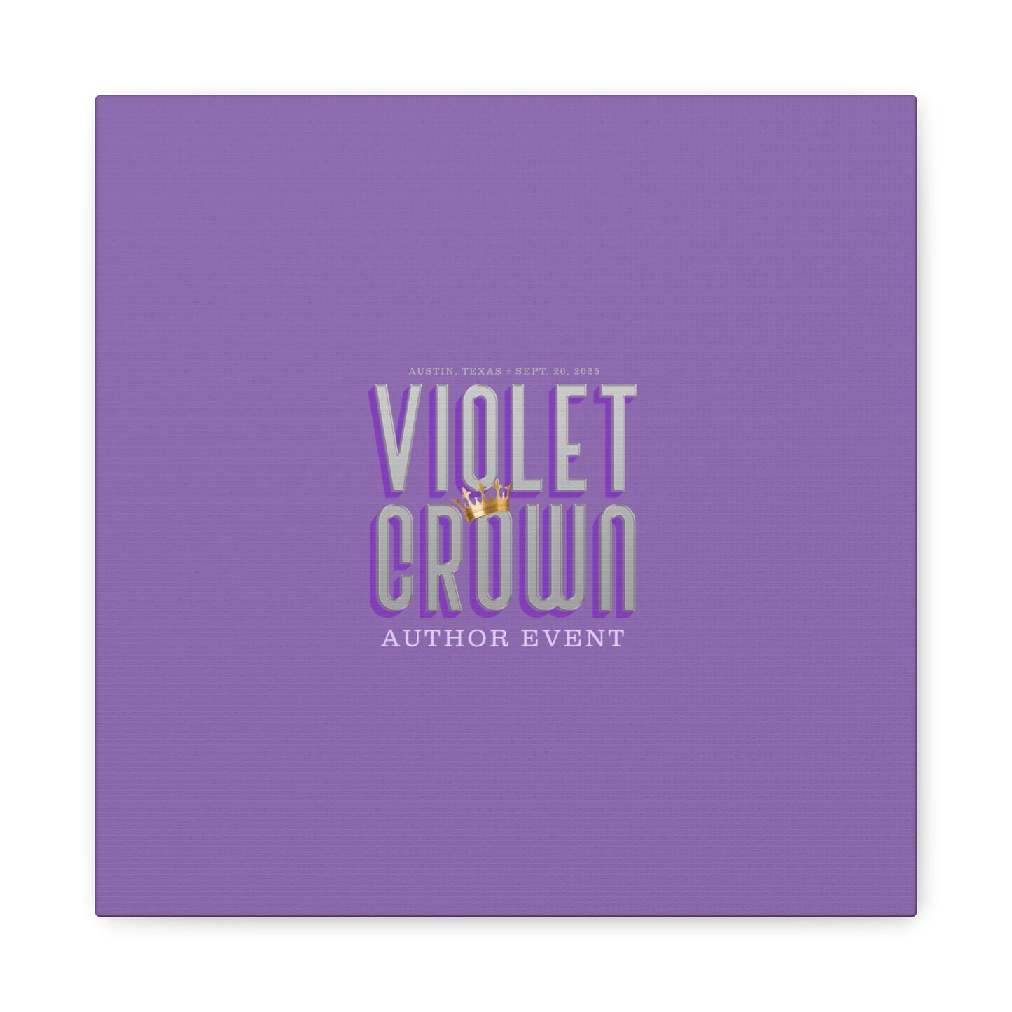 Violet Crown Author Event Canvas