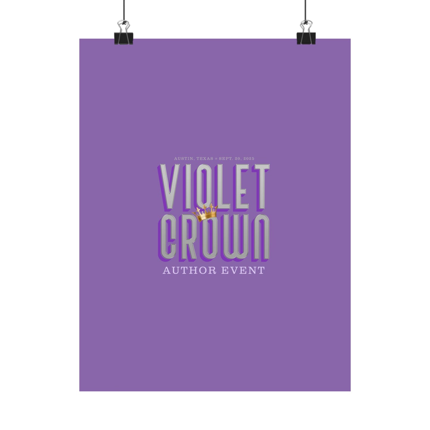 Violet Crown Author Event Matte Posters