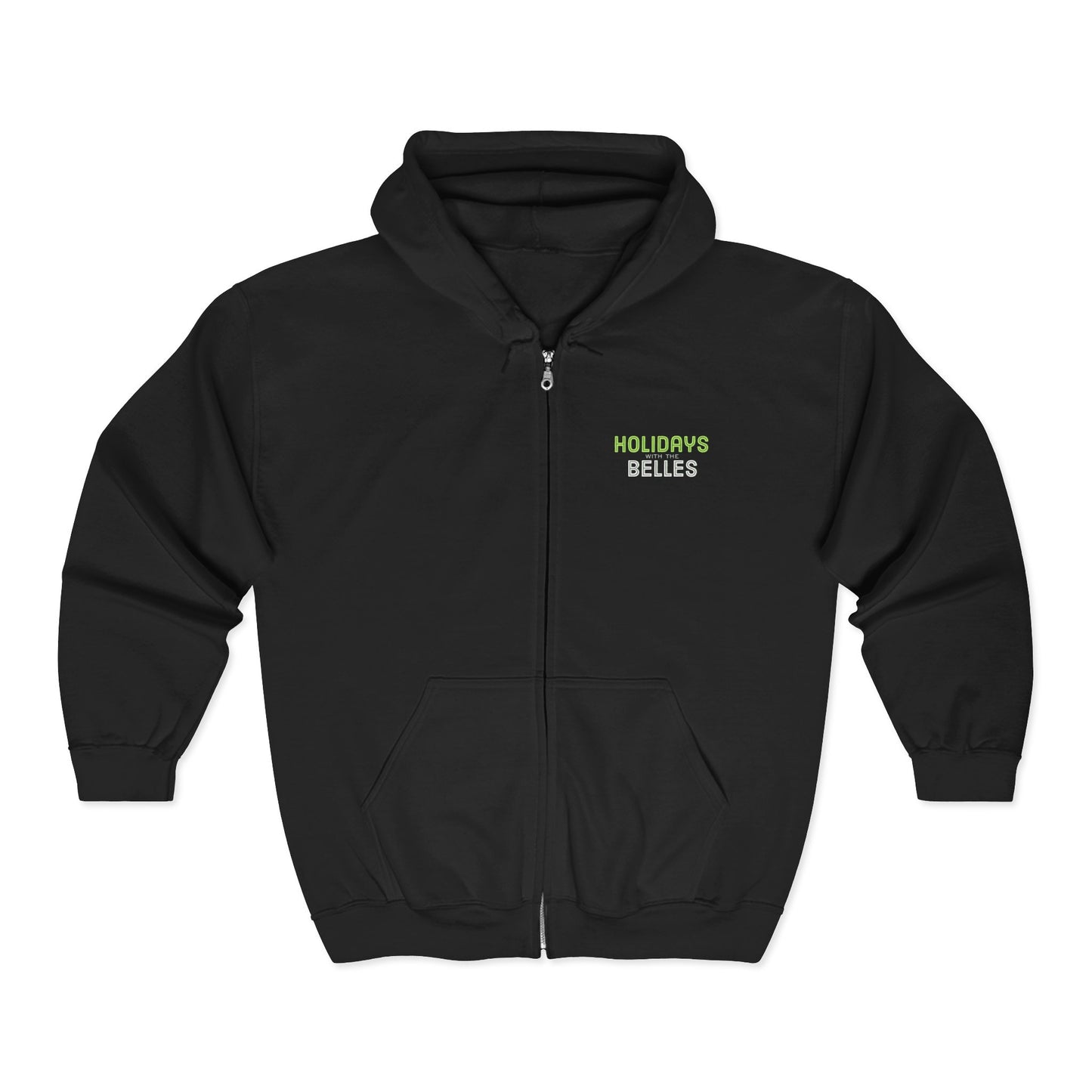 Holidays with the Belles Zip Hoodie - Cozy Unisex Sweatshirt for Book Lovers