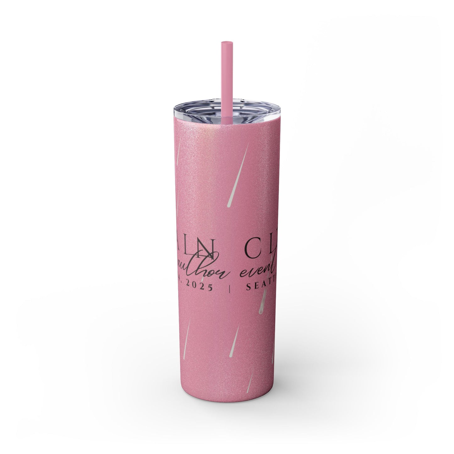 Rain City Author Event Skinny Tumbler with Straw, 20oz Version 2